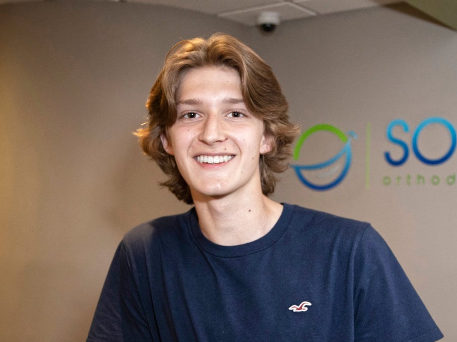 teen smiling with dr. sohn during visit